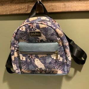 Harry Potter Themed Mini Backpack in Navy & Light Blue